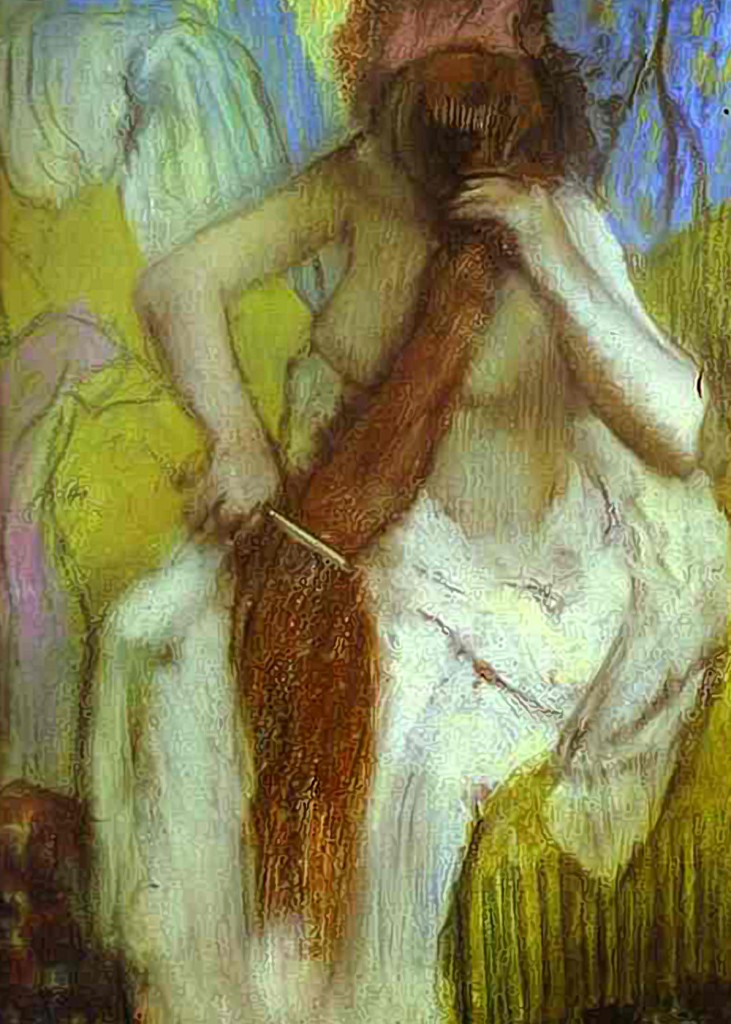 Edgar Degas - Girl Combing Her Hair