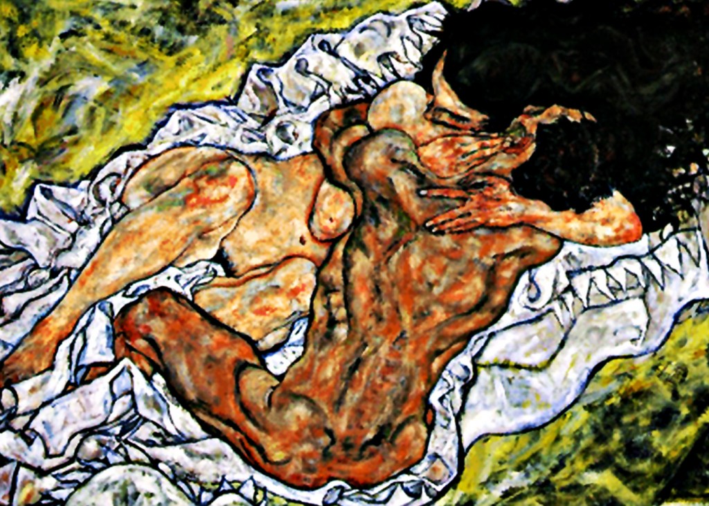 Egon Schiele - Lovers Embrace (Detail)