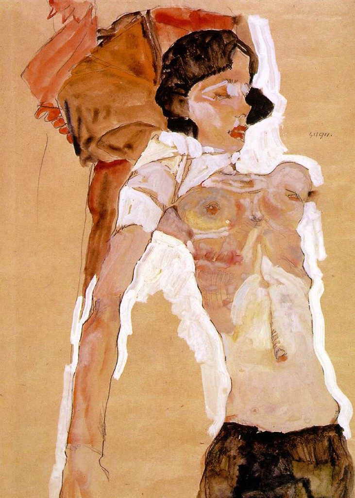 Egon Schiele - Semi-nude Reclining